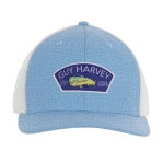 Guy Harvey Men's Marlin Patch Mesh Trucker Hat, Coastal Blue