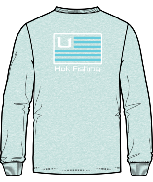 HUK & BARS Logo Long Sleeve Pocket Tee