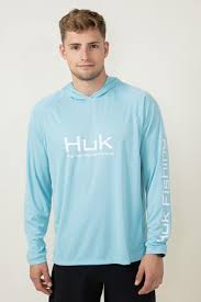 HUK Men's Vented Pursuit, Vapor Hoodie, Marine Blue, XL