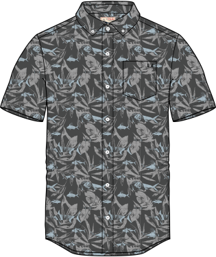 Huk Kona Ocean Palm Button Down Shirt