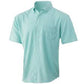 Huk Cross-Dye Teaser Button Short-Sleeve, Blue Fog