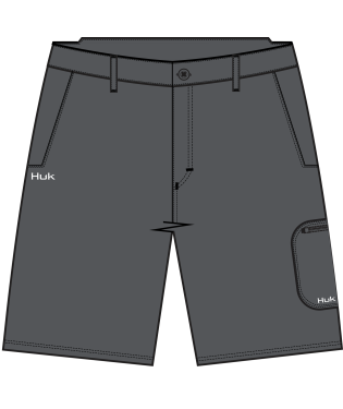 HUK Men's Next Level 10.5" Shorts,Iron