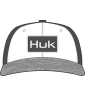 HUK Logo Trucker Hat, Heather Grey
