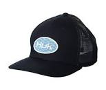 HUK SCALED LOGO STRETCH TRUCKER BLACK SM