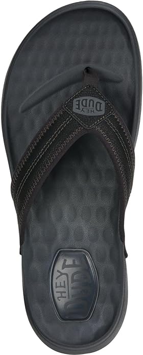 Hey Dude Men's Myers Flip Classic Black/Black, 8 Medium US