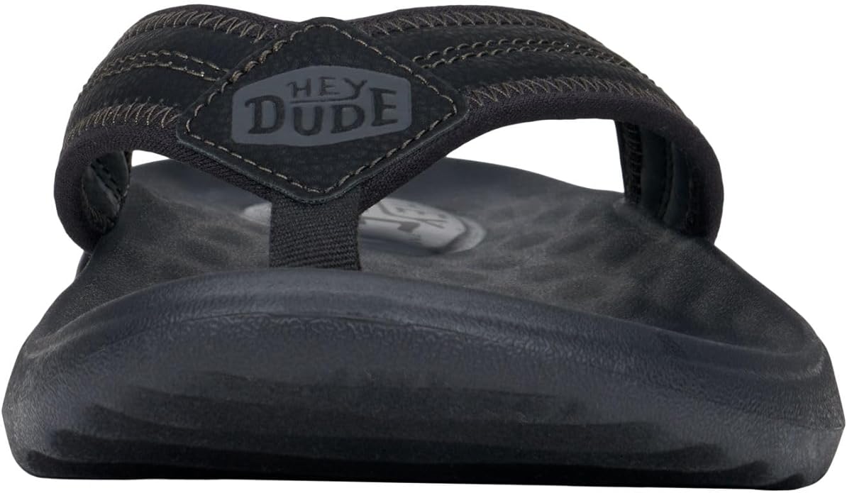 Hey Dude Men's Myers Flip Classic Black/Black, 8 Medium US