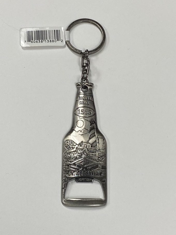 Historic Print and Map,Key Ring – SA Bottle Opener Silver Toned