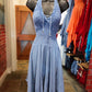 Halter Top Cotton Collection Woman's V-neck Dress D50067(d207)
