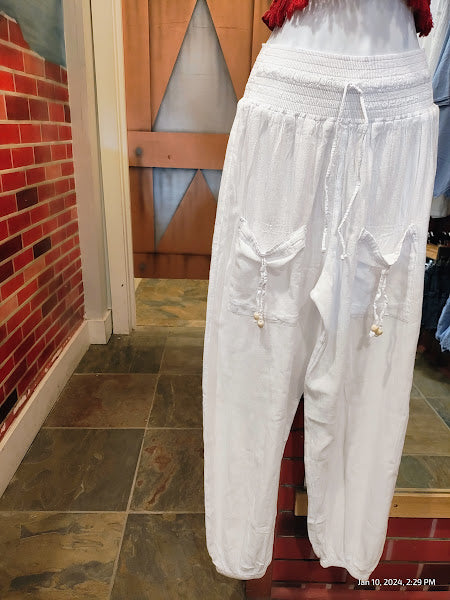 Cotton Collection Woman Linen Long Pants P502