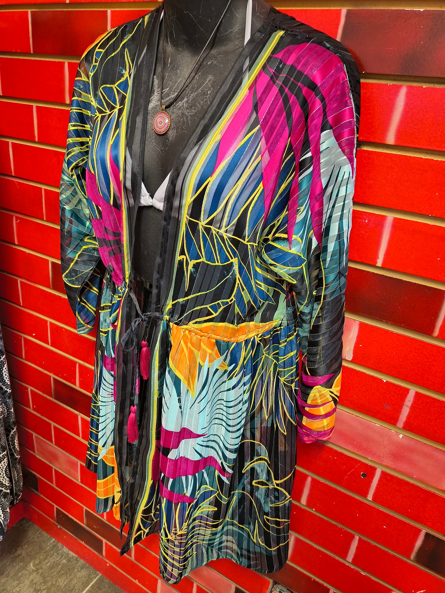 Ingear Fashion's Women's Printed lurex Dress One Size Black