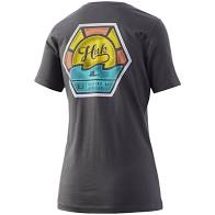 HUK Womens Sun Hex Crew Tee