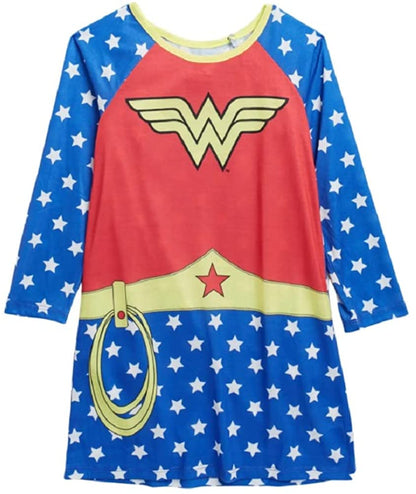 Wonder Woman Girls' Nightgown Superhero Pajama