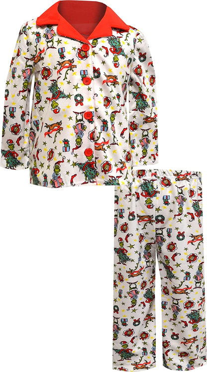 The Grinch Boys' 2pc Toddler Traditional Pajamas Set