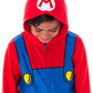 Super Mario Character Front-Zip Hooded Long- Sleeve Pajama Set