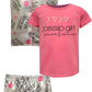 Girls' Gossip Girl 3pc Charmeuse Pajama Set