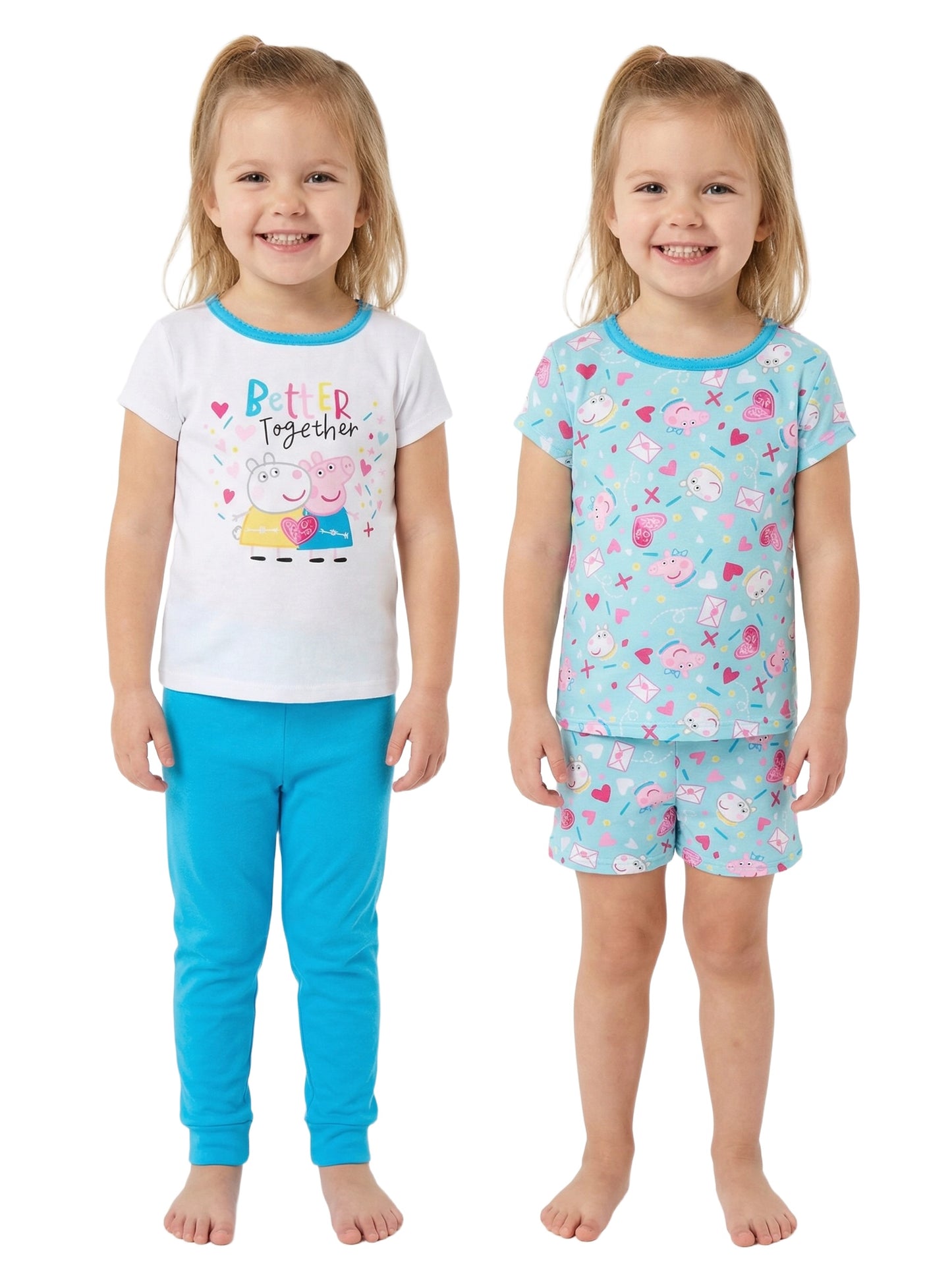 Peppa Pig Girls' Better Together 4pc Pajama Set