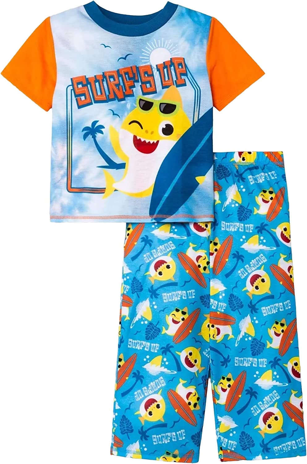 Nickelodeon Baby Shark Boys' SURF'S UP 2pc Pajama Set