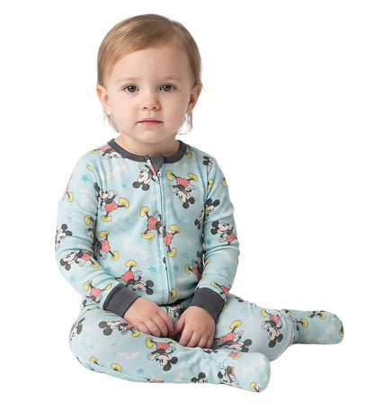 Komar Kids Boys' Disney Baby Mickey Mouse Ultra Soft Infant Onesie Sleeper