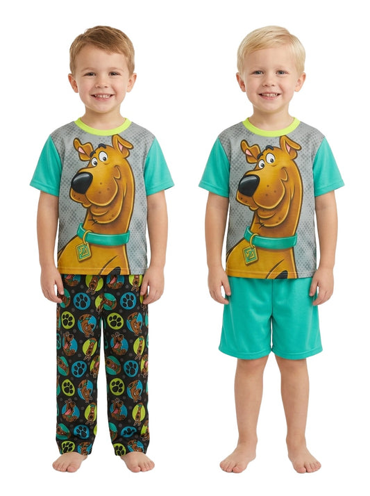 Scooby Doo Boys' Top, Shorts & Pants 3-Pieces Pajama Set