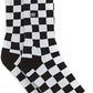 VANS Checkerboard Men's Crew Socks, White/Black, (6.5-9) M US