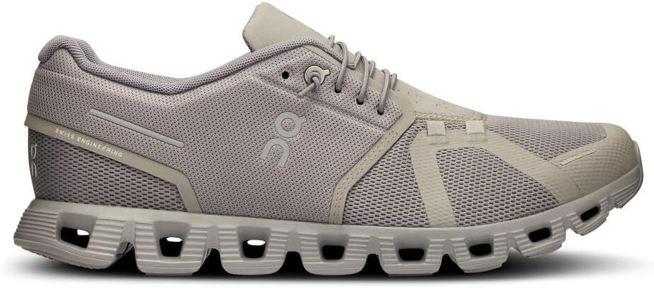 On Men's Cloud 5 Sneakers, Fog/Alloy, 13 Medium US