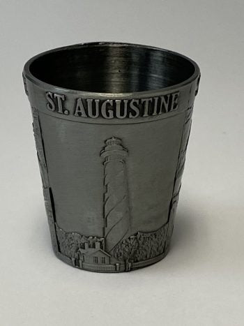 Historic Print and Map,St. Augustine Metal Shot Glass Pewter