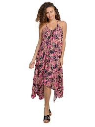 IG Women's Ruffle Edge Maxi Dress, COF,S/M
