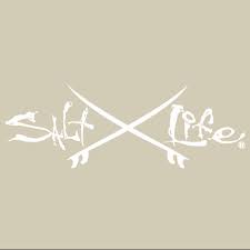 Salt Life Boards Decal Medium White