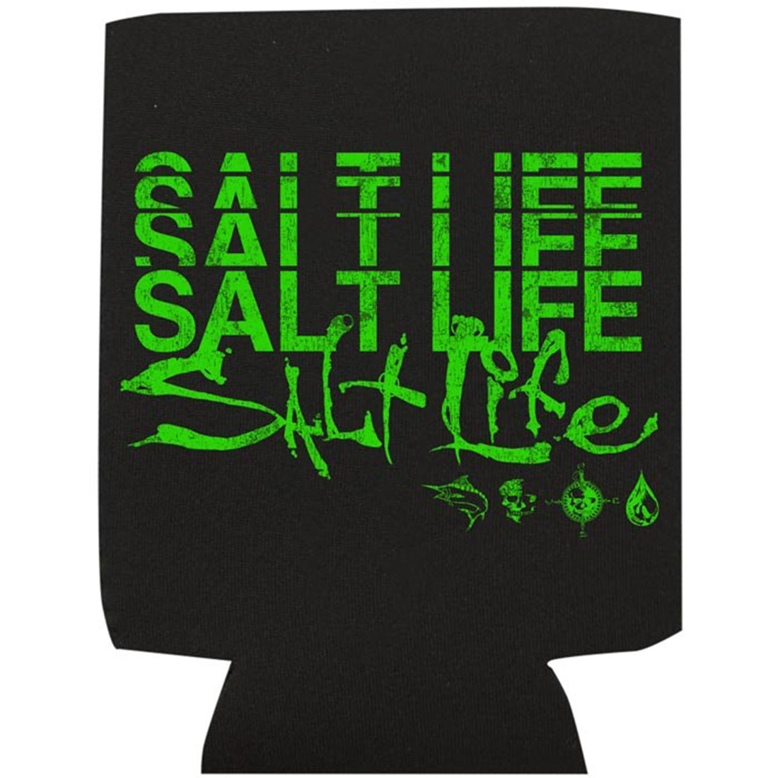 Salt Life Shout Out Can Koozie Black