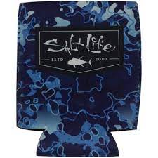 Salt Life Liquid Depth Can Koozie Navy