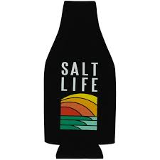 Salt Life Sunray's Bottle Koozie,Black