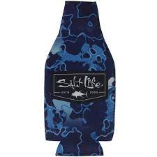 Salt Life Liquid Depth Bottle Koozie,Washed Navy