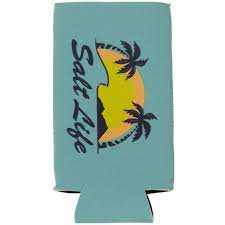 Salt Life Icons of Salt Skinny Can Koozie,Aruba