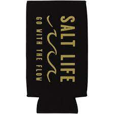 Salt Life The Flow Skinny Can Koozie,Black