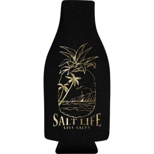 Salt Life Get Lost Bottle Koozie, Black