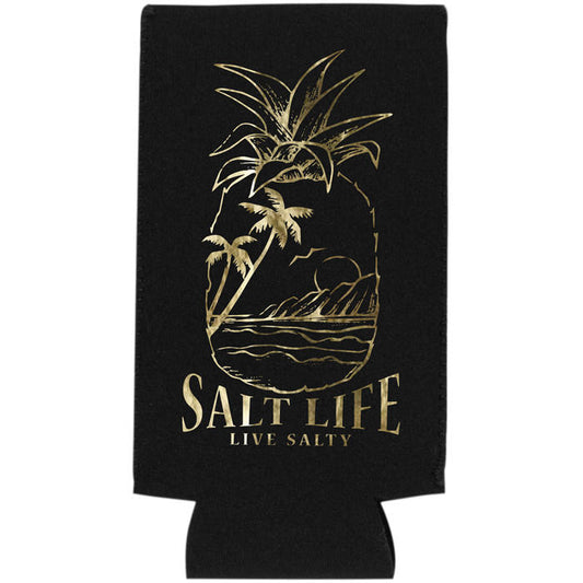 Salt Life, Get Lost, Skinny Can Koozie, Black