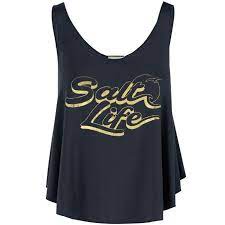 Salt Life Women's Renew Flowy Scoop Neck Cropped Tank,