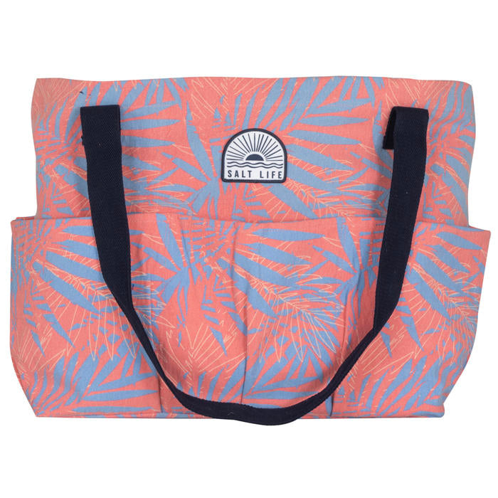 Salt Life, Jungle Vibes, Beach Tote Bag, Ocean Coral