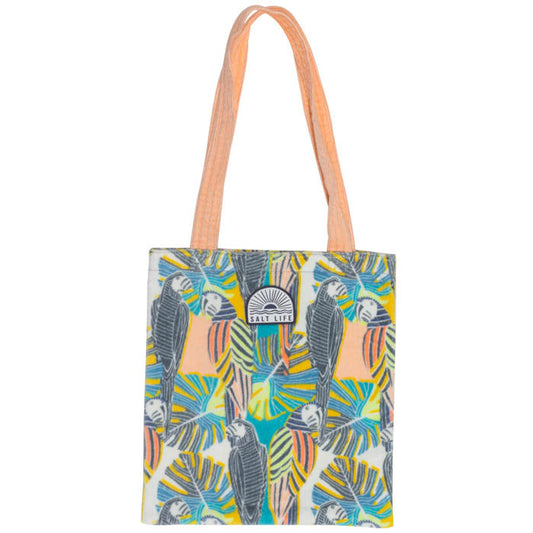 Salt Life, Polly in Paradise, Beach Tote Bag, White