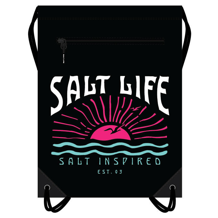 Salt Life, Good Morning Sunshine, Cinch Pack, Black