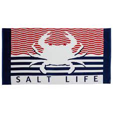 Salt Life Cabbin Towel Navy