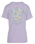 Salt Life Women's, Floral Turtle, SS, Cotton Ploy, Slub Fit Tee,