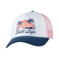 Salt Life Women's Island Living Trucker Hat, Pink