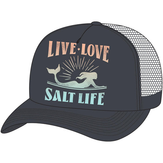 Salt Life, Woman's, Sea Maiden, Trucker Hat, Ebony