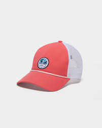 Salt Life, Woman's, Escape to Paradise, 6 Panel Unstructured, Trucker, Hat, Coral