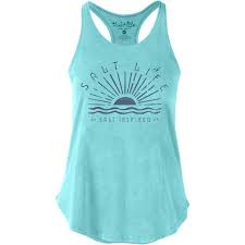 Salt Life Women's Radiating Sun Skinny Strap Racer Back Tank,