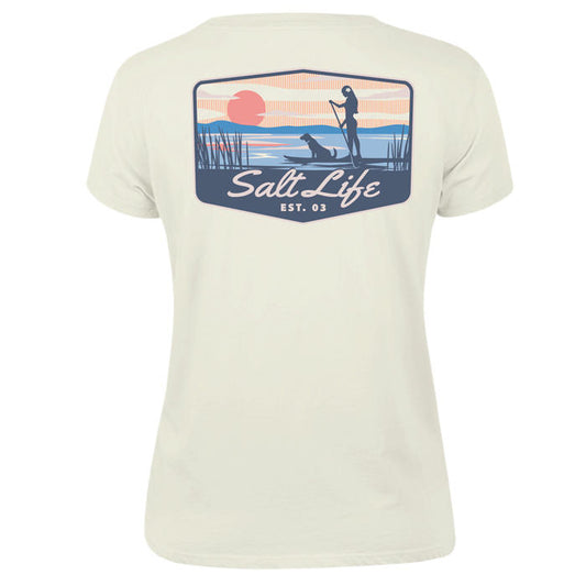 Salt Life, Woman's, Doggy Days ,SS, T-Shirt, Natural, XL