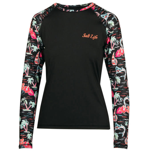 Salt Life, Woman's, Ocean Drift, LS,SLX, Black,