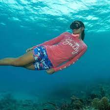 Salt Life Women's Palm Breeze Aqua Shirt SLX LS