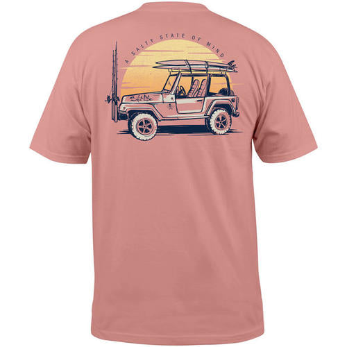 Salt Life Men's, 4 Wheel Fishin, SS, T-shirt, Pink Clay,